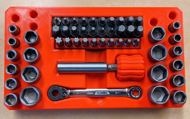 mini chave catraca ferramenta conjunto by ecliano ferramentas mão inglesa tomadas allen torx 3d print model - Mito3D