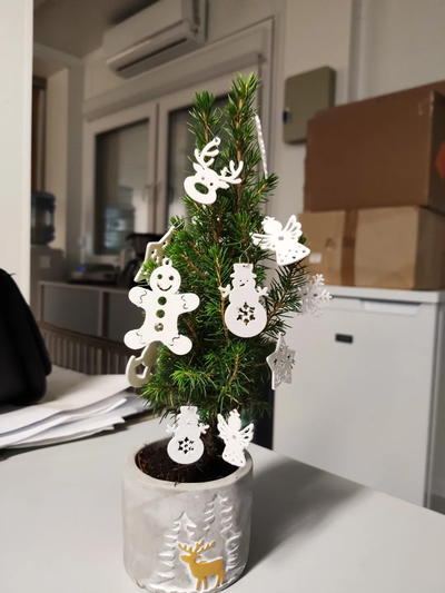 navidad mini adornos by dolor casa decoración colgador árboles ornamento snow ciervo copo nieve 3d print model - Mito3D