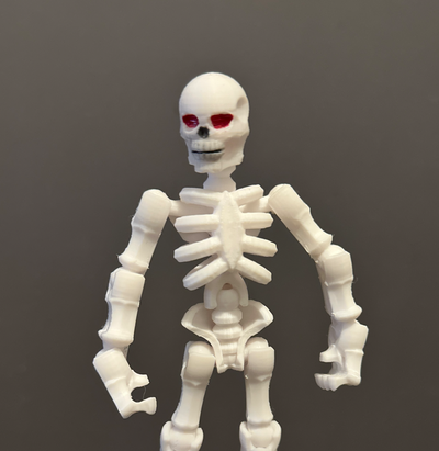 scheletro articolato tinkercad by ariox3d giocattoli giochi giocattolo cranio carina articolazione 3d print model - Mito3D
