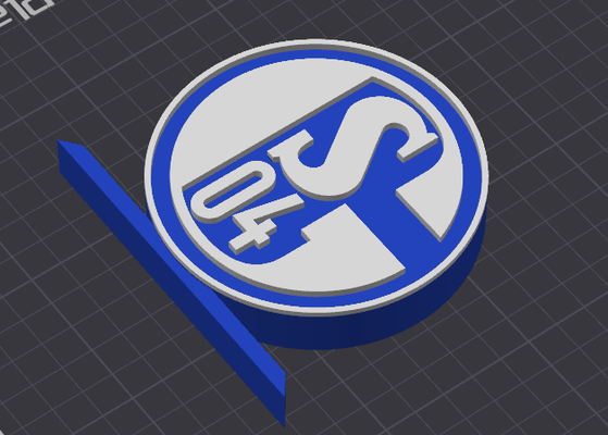 fc schalke 04 logo masa ayakta durmak by 5kyrunn3r sanat işaretler logolar futbol bundesliga ruhrpott dekoration işaret ams hazır 3d print model - Mito3D