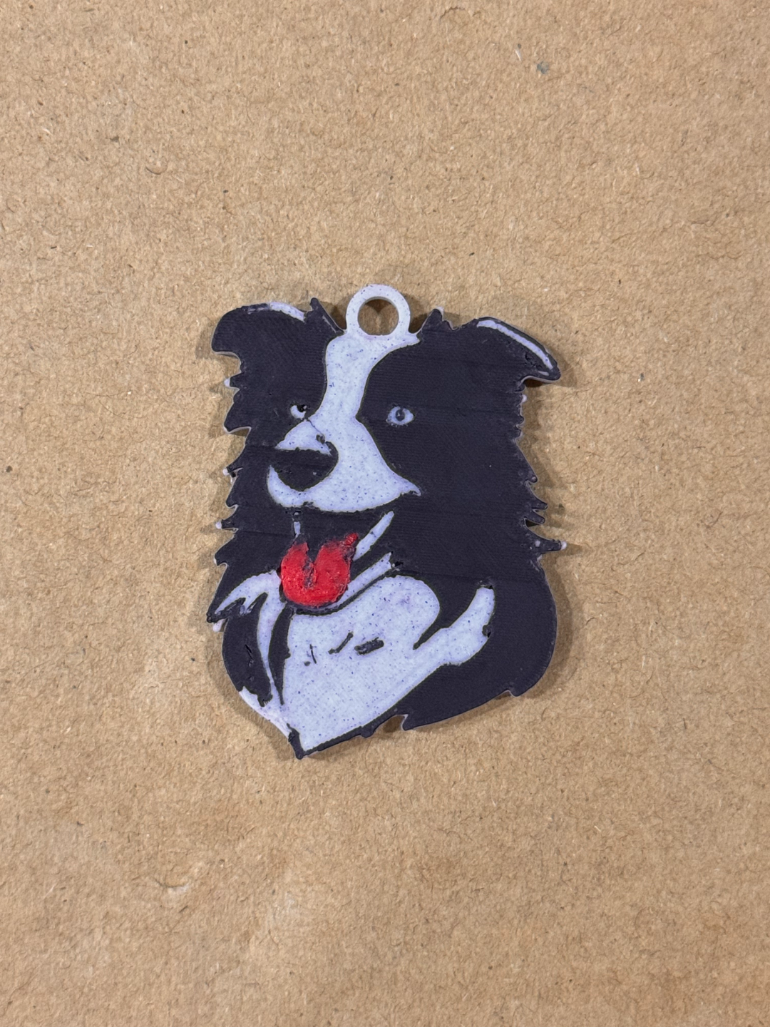 confine collie portachiavi by miruku domestico casa modelli accessorio cane carina distintivo 3D print model - Mito3D