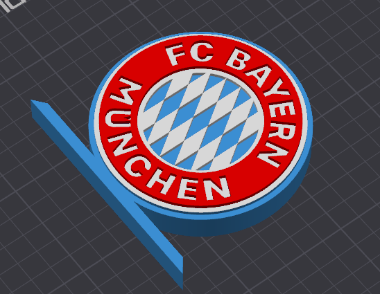 fc bayern m nchen logo tavolo in piedi by 5kyrunn3r arte segni loghi monaco bundesliga cartello decoracion mia san campioni lega ams pronto 3D print model - Mito3D