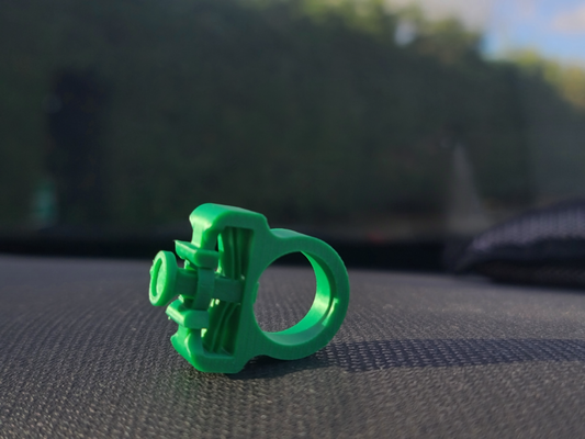 green lantern fidget ring by 3dprintwellcouk fashion rings dc comics fantasy cartoon spinner click tactile clicky mmu compliant mechanism 3d print model - Mito3D