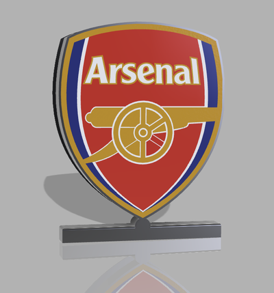 arsenal football club by make3design household decor foot red 3d print model - Mito3D