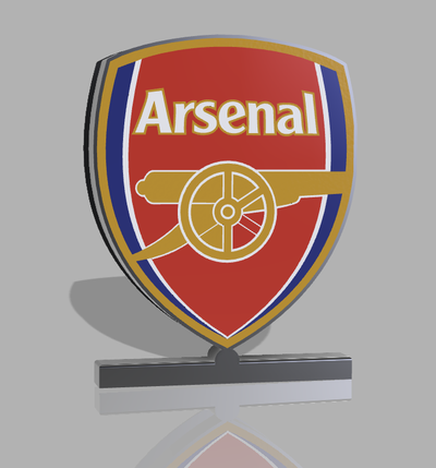 arsenal fútbol club by make3design casa decoración pie rojo 3d print model - Mito3D