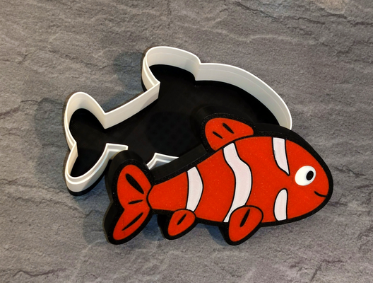 clown fish box - nemo by archork household decor lid animal sea ams multicolor 3d print model - Mito3D