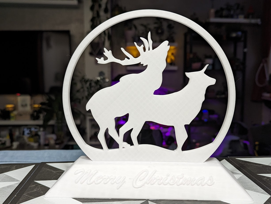 christmas decoration by szobyx art sculptures deer decor 3d print model - Mito3D