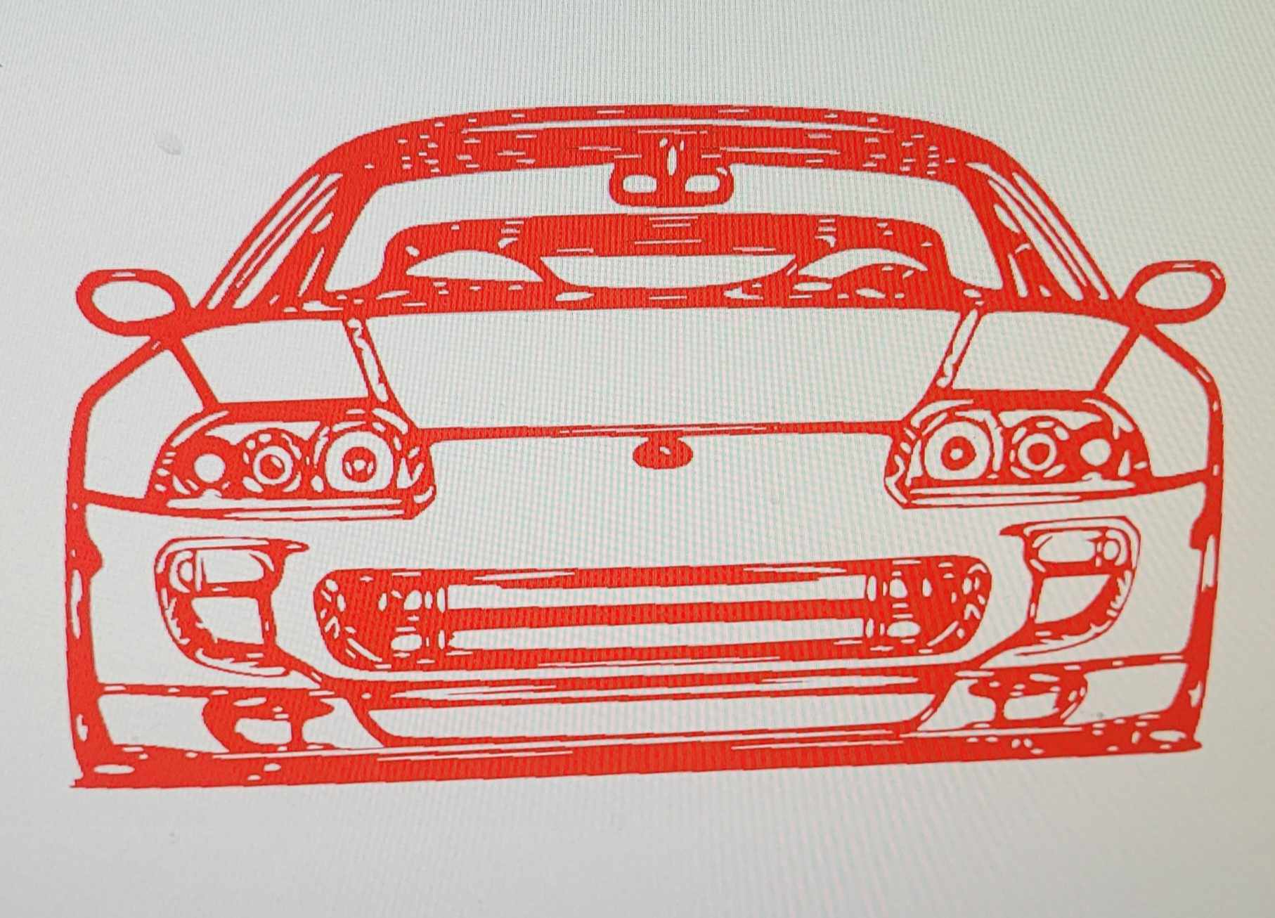 toyota supra mk4 mur art by swc création 2d mural 2dart jdm 3D print model - Mito3D