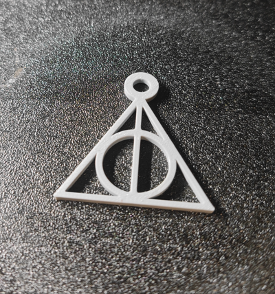 deathly hallows keychain by penana hobby & diy harry potter 3d print model - Mito3D