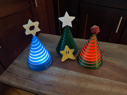 be lumière personnalisable vacances arbre éclairage topper options by adam ménage festivités vase led multicolore lumières noël sapin pontage vasemode élastique bougie chauffe plat rondelle couleur douane décoration 3d print model - Mito3D