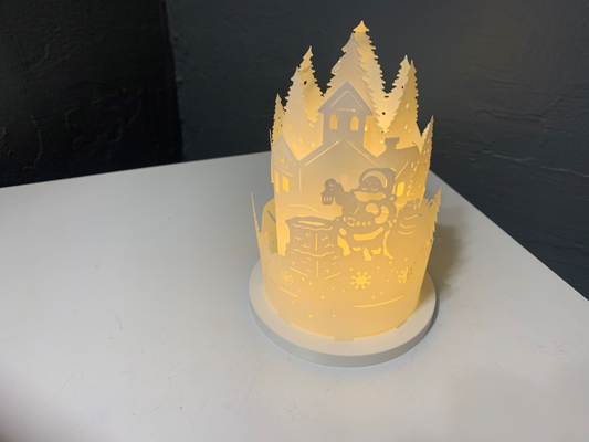 père noël lanterne by lindnjoe ménage décor 2023 joyeux lumière décoration 3d print model - Mito3D