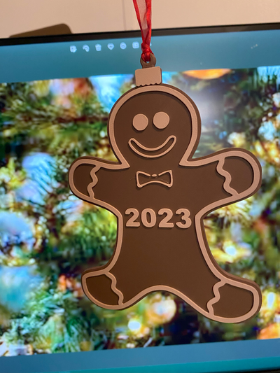 ginger bread man ornament 2023 by yellow household festivities gingerbread christmas tree 3d print model - Mito3D