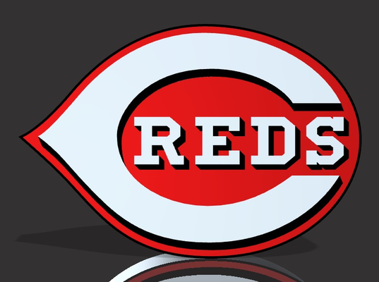 cincinnati reds lightbox by geek3designs household decor ohio baseball mlb major league lamp led light 3d print model - Mito3D