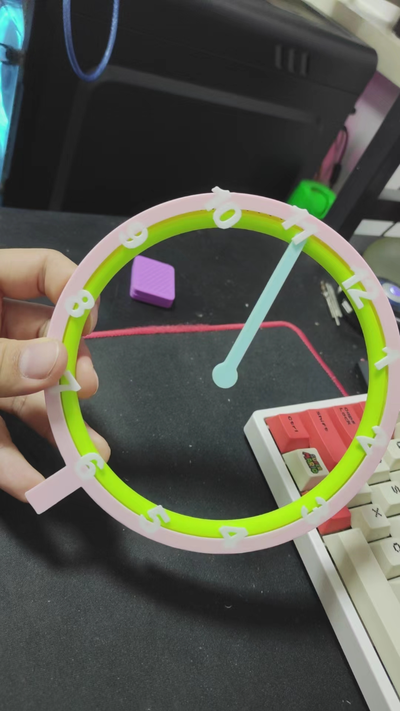 oyuk saat numara yeniden karıştırılmış by barbekü eğitim matematik 3d print model - Mito3D