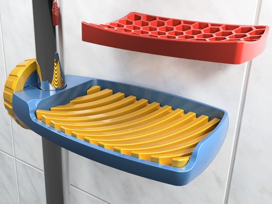 zarif sabun tabak duş modüler özelleştirilebilir by threed michael ev halkı modeller banyo dusche aksesuarları sabun tutucu tepsisi kutusu çubuğu seifenschale sabunluk barı rayı kulp destek seife doz yular schale 3d print model - Mito3D