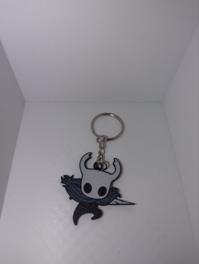 hollow knight keychain by willprintsthings art 2d video game chain toy toys 3d print model - Mito3D