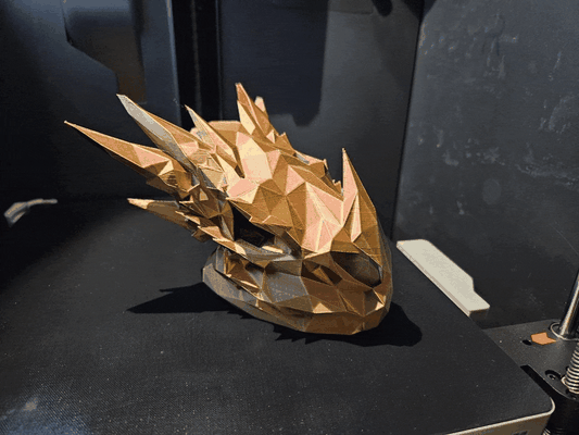 poly dragon crâne remixé by vhart0 art sculptures lowpoly décor sculpture 3d print model - Mito3D