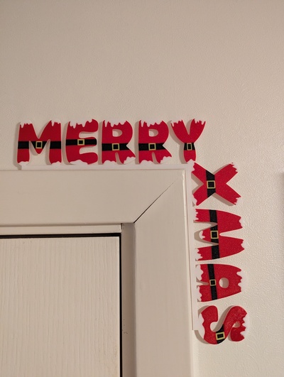 doorframe - merry xmas santa by calzune household festivities christmas decor winter christmasdecoration 3d print model - Mito3D