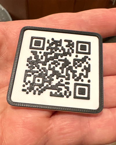 rickroll qr code by kevinosborn art coin & badges 3d print model - Mito3D
