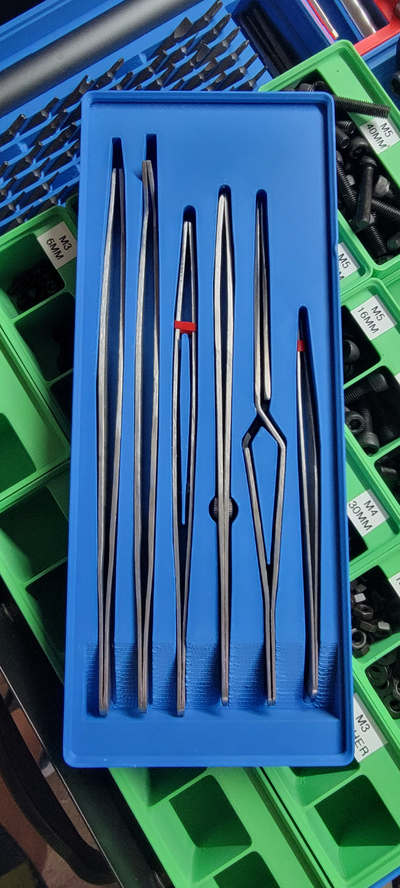 gridfinity harbor freight tweezer set holder by wmeringolo tools tweezers 3d print model - Mito3D