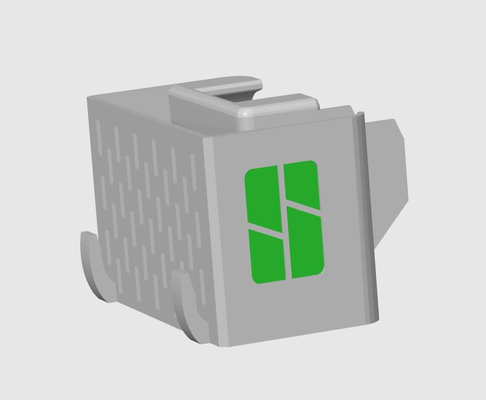 a1 mini temizlemek bok kaka sepet sırt çantası destek logo yeniden karıştırılmış by ollestore 3d yazıcı parçalar a1mini aksesuarlar çöp kutusu kova kutu şut 3d print model - Mito3D