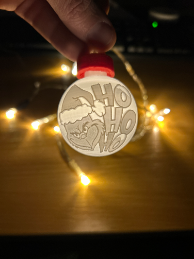 grinsch weihnachten flitter by fingerabdruck haushalt feierlichkeiten lithophan kunst ho a1 prüfung drucken dekoration licht lampe led 3d print model - Mito3D