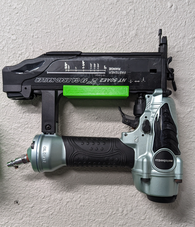 nail gun wall mount by eminent3d tools organizers brad nailer tool organizer stapler 3d print model - Mito3D