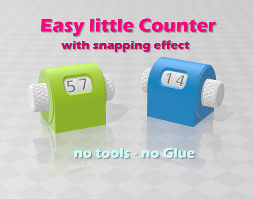 life counter - snapping by bambam design toys & games board lifecounter magic magicthegathering dice zhler punkte points pointcount lap game lama 3d print model - Mito3D