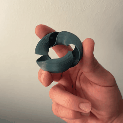 helicoidal rosquinha inquietação by gallus projeto brinquedos jogos bola 3d print model - Mito3D