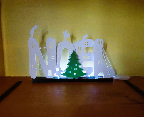 noel noël village by tridimensionnelle imprimeries ménage festivités père vacances décor lumières décoration fête 3d print model - Mito3D