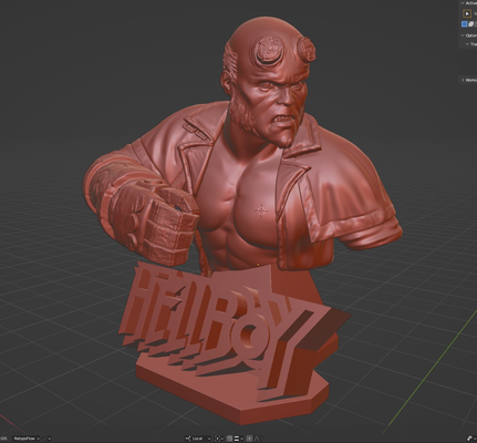 hellboy bust by studiodistinct art sculptures comic sculpt demon dc marvel movie character model 3d print model - Mito3D