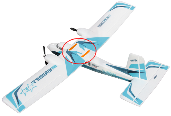 wing fixing twinstar - magister rc airplane by officina23 hobby & diy locking connector plane retainer 3d print model - Mito3D