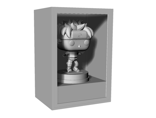 3d printable mini display case built-in turntable by linton art models displaycase stand miniature painting warhammer 40k 40kwarhammer funkopop funkopopstand 3d print model - Mito3D