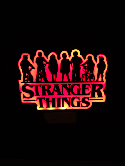 sconosciuto guidato luce scatola by l3d arte segni loghi cose strane strano stampe strangerthings4 lampada led almp tavola led scatole luci 3d print model - Mito3D