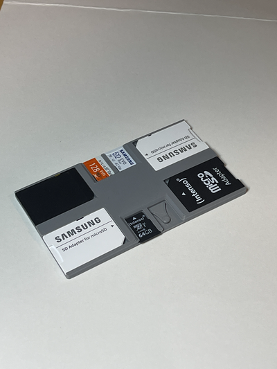 microsd sd card organizer by toolsbydenis tools organizers holder 3d print model - Mito3D