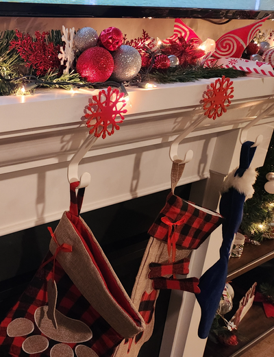 dekorativ weihnachten strumpf aufhänger by mbsc3d haushalt dekor halter unterstützung mantel kamin 3d print model - Mito3D