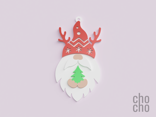 weihnachten dekor gnom ornament 8 by muschi haushalt ohrring schlüsselbund schlüsselring halskette ring 3d print model - Mito3D