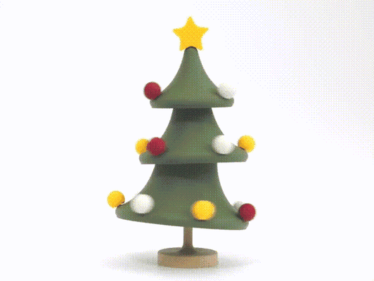 dansant noël arbre by 9percent ménage festivités ornement décorations 3d print model - Mito3D