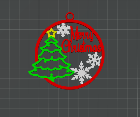 alegre natal enfeite by queimar notado casa decoração natal feriado cor 3d print model - Mito3D