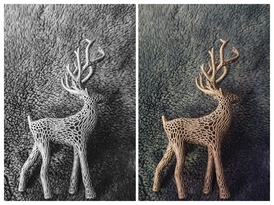 voronoi geyik süs by james ev halkı şenlikler noel destek yok süsleri dekorasyonu tatil dekoru dekorasyonları süsü katır 3d print model - Mito3D