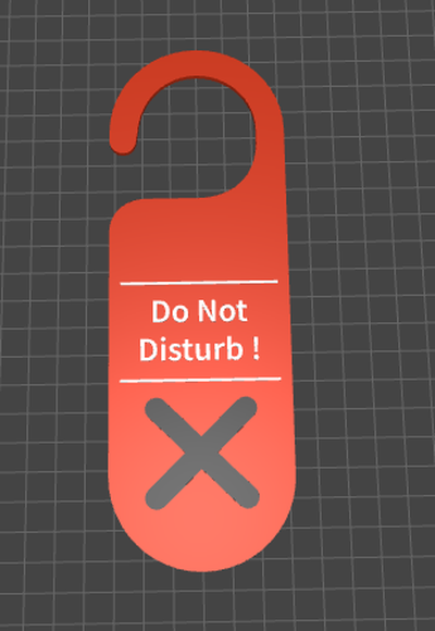 do disturb door tag by camorimcanada household office 3d print model - Mito3D