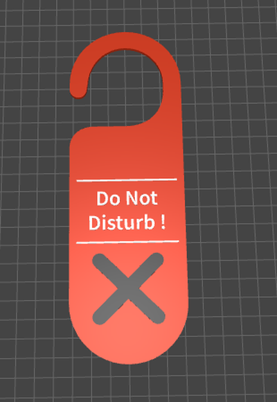 do disturbare porta etichetta by camorimcanada domestico ufficio 3d print model - Mito3D