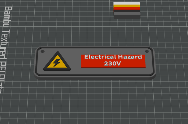 eléctrico peligro firmar by hacha 3 arte señales logos panel 230v 3d print model - Mito3D