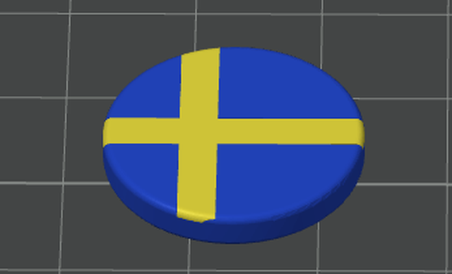 10 sek - pendant coin shopping cart by waglaboratory art & badges krone schweden sweden 3d print model - Mito3D