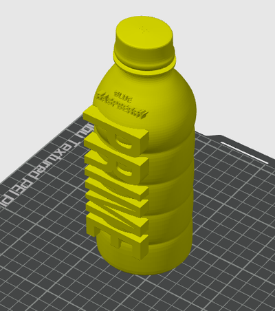 golden ksi & logan prime bottle by printer hub 3d fashion models gold 3d print model - Mito3D