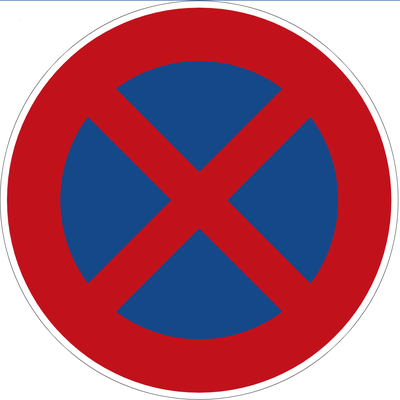 no arrêt signe absolus 39 by 3djupp art panneaux logos arrêtez parking panneau stationnement stationnement interdit interdiction parc schild stvo rouge bleu 3d print model - Mito3D