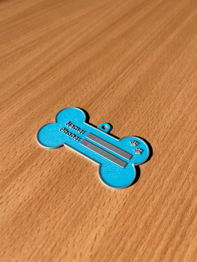 renk köpek etiket by çakal 3 sanat işaretler logolar aksesuarlar anahtarlık 3d print model - Mito3D
