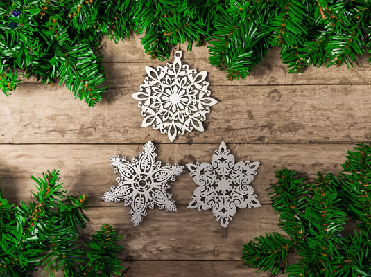 snowflake winter wonderland by leow8 household decor christmas snow holiday festive festivedecor 3d print model - Mito3D