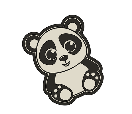 panda schlafen lampe by dathoang27 kunst zeichen logos licht 3d print model - Mito3D