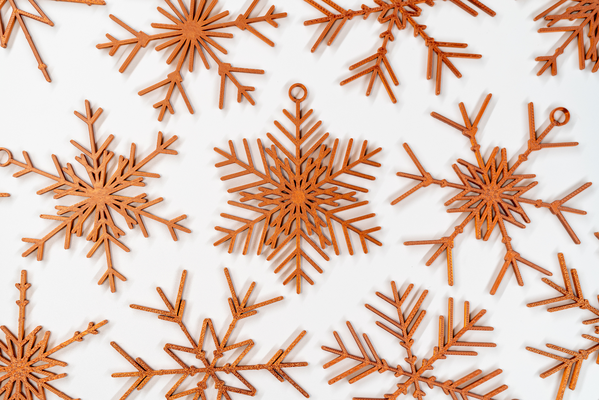 natale albero fiocco neve ornamento decorazione sospeso ciclo continuo by visione interiore domestico arredamento giocattolo anno inverno natale vacanza 3d print model - Mito3D